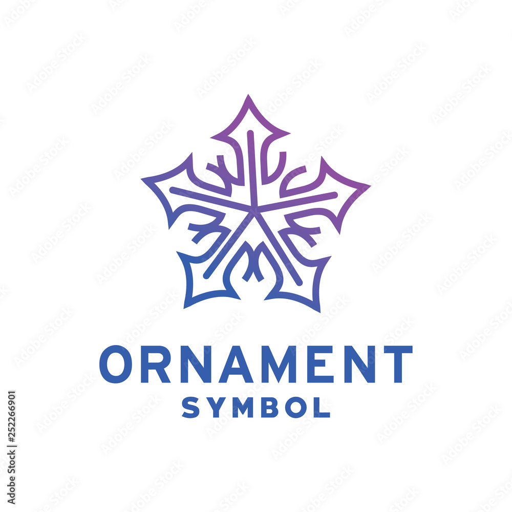 Obraz premium Ornament Gradient Color Symbol Logo Design