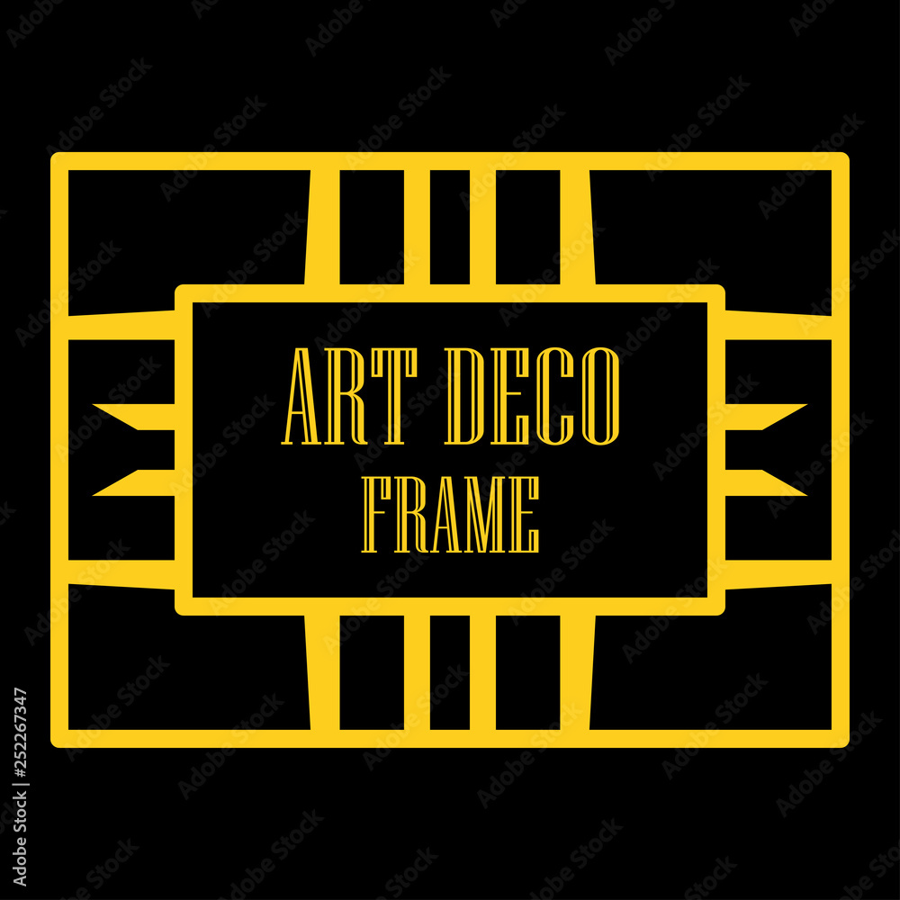 Fototapeta premium Art deco ornamental frame