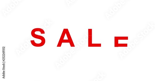 Wallpaper Mural red sale word up on white background animation for shopping online promotion and marketing advertisement Torontodigital.ca