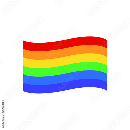 Pride rainbow gay emoji flag vector