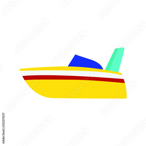 Speed boat emoji vector