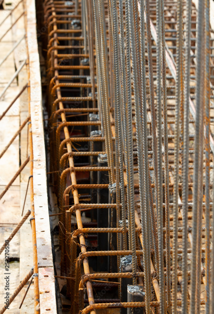 Reinforcing steel bars for building construction
