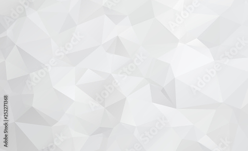 Fototapeta Naklejka Na Ścianę i Meble -  Gray White Polygonal Mosaic Background. geometric pattern, triangles background. Creative Business Design Templates. Vector illustration.