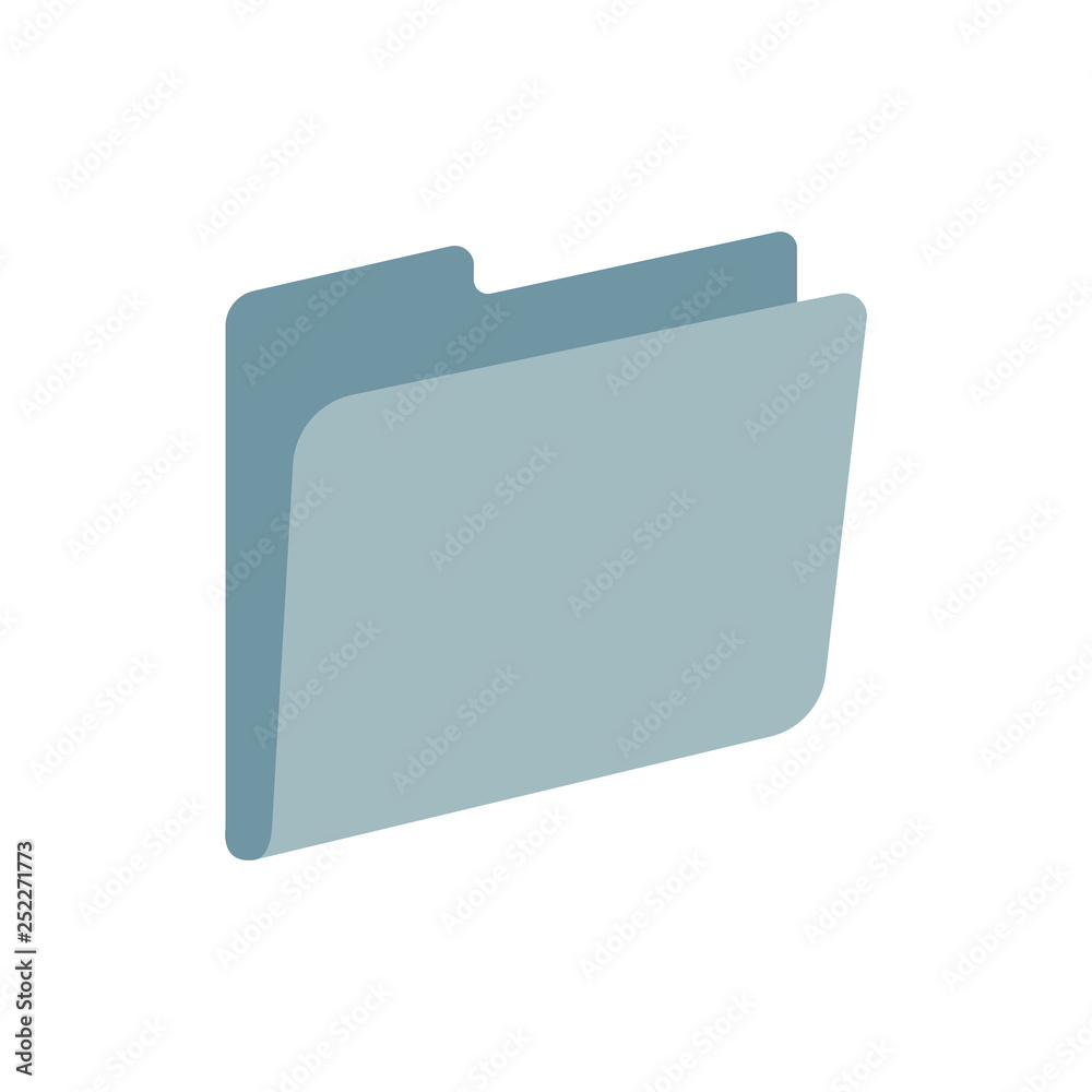 Gray folder icon symbol vector emoji illustration