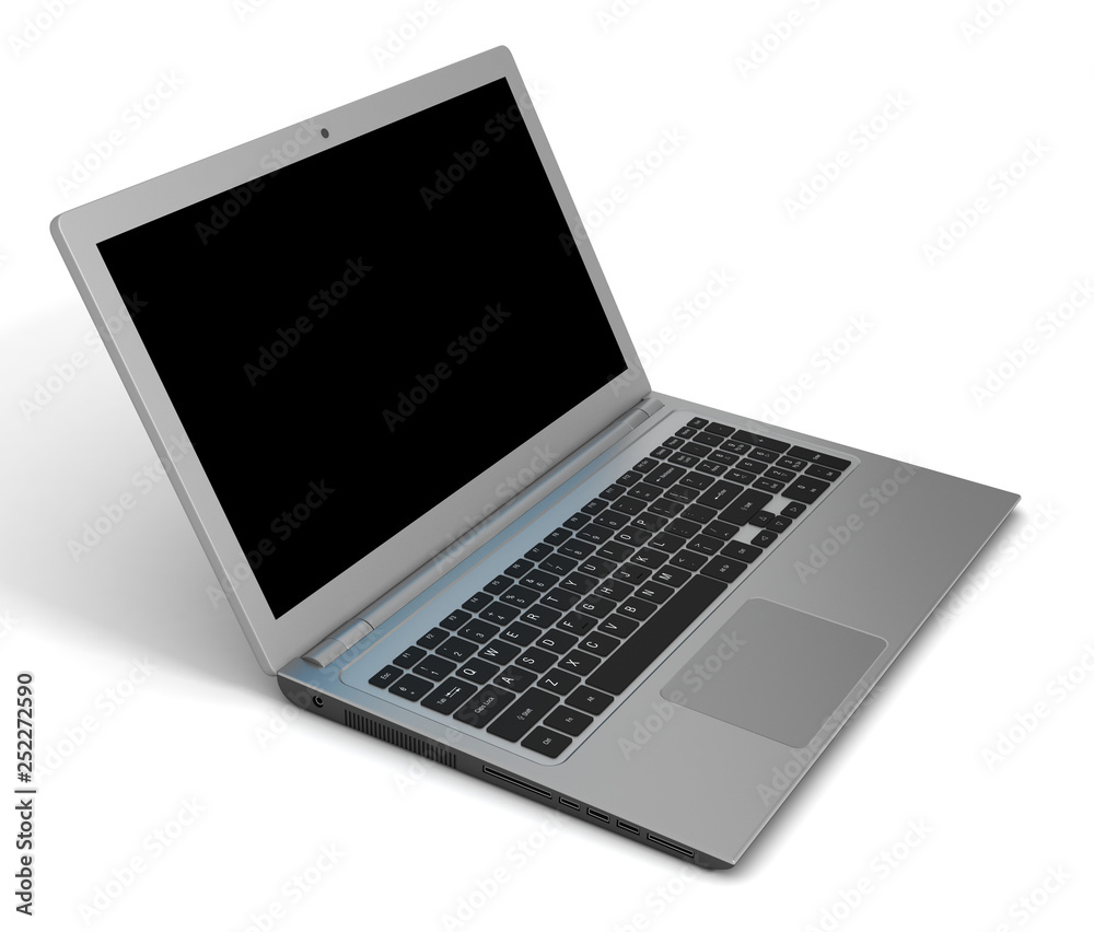 laptop computer single 3d illustration laptop computer single 3d illustration
