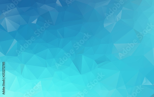 Blue polygonal illustration, which consist of triangles. Geometric background in Origami style with gradient. Triangular design for your business.