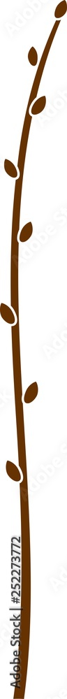 Obraz premium Stylized thin branch with buds