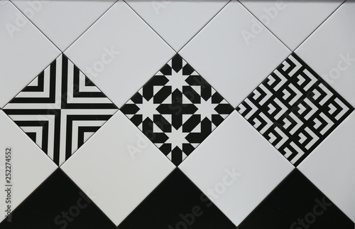 ceramic tiles on the wall in the interior of the house, bathroom, kitchen or pool
