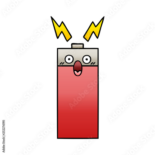 gradient shaded cartoon battery
