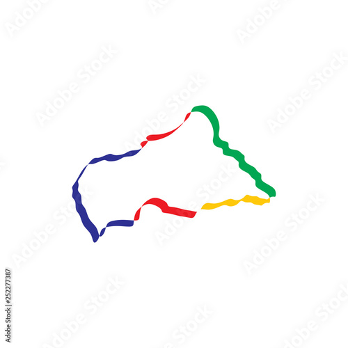 central african republic map icon vector element