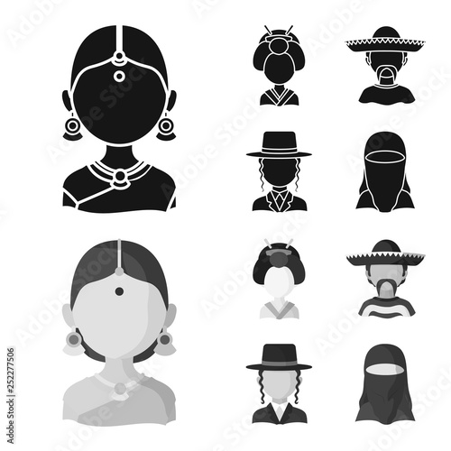 Vector design of imitator and resident sign. Collection of imitator and culture stock vector illustration.