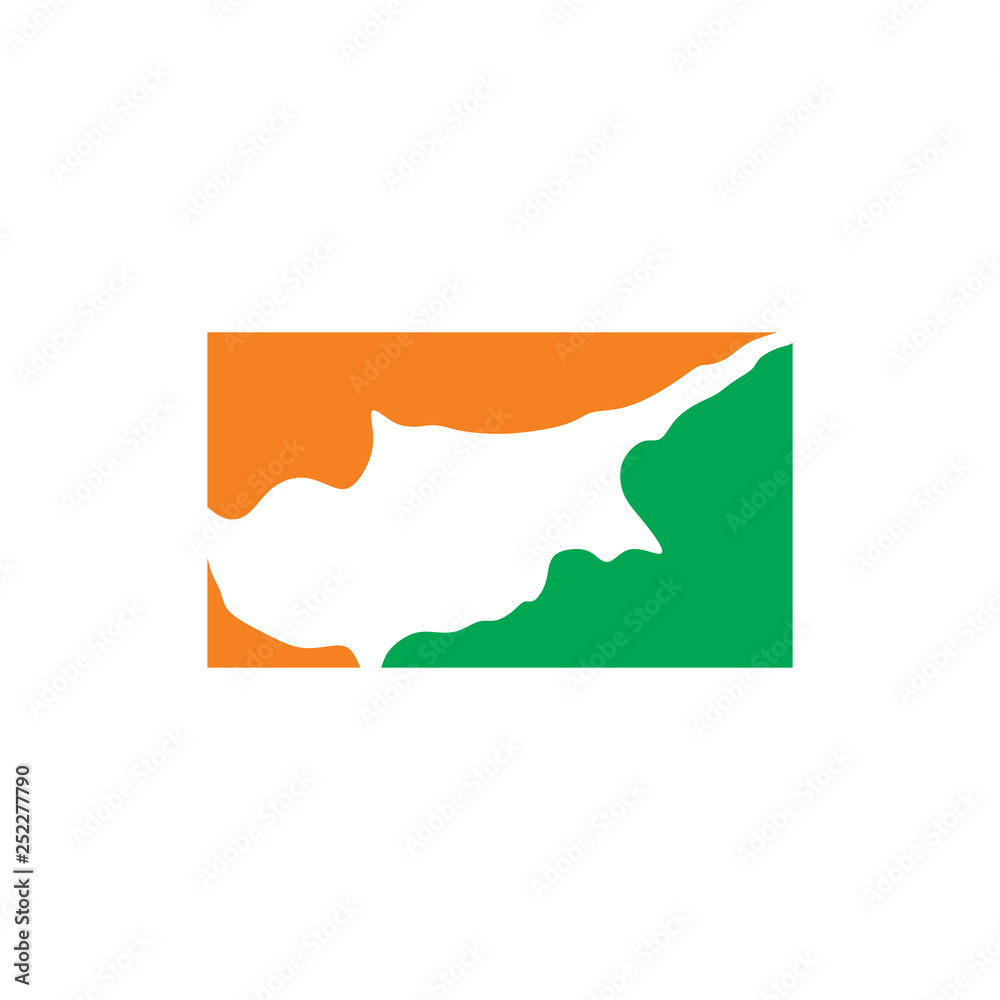 Fototapeta premium cyprus map logo vector icon symbol
