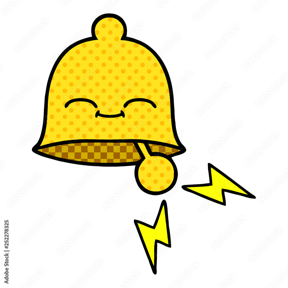 comic book style cartoon ringing bell comic book style cartoon ringing bell