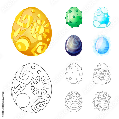 Isolated object of animal and prehistoric symbol. Collection of animal and cute vector icon for stock.