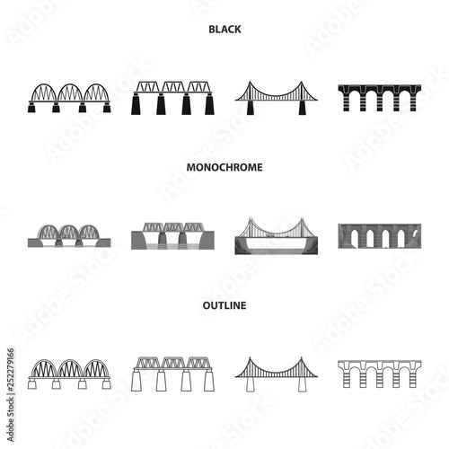 Isolated object of connection and design logo. Collection of connection and side stock vector illustration.