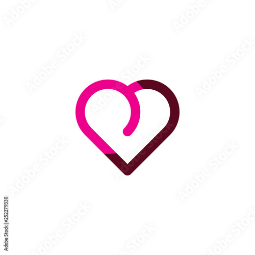 heart magenta purple icon sign element