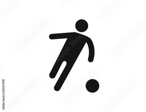 Soccer icon, Soccer player vector web icon isolated on white background, EPS 10, top view