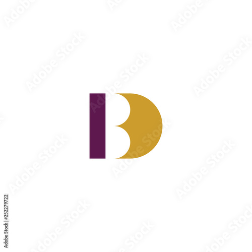 logo letter b and d bd logotype icon