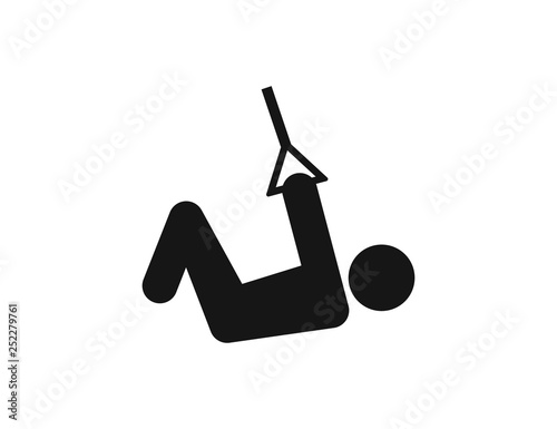 Trx icon, trx training vector web icon isolated on white background, EPS 10, top view