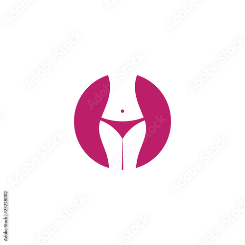 girl body icon logo vector