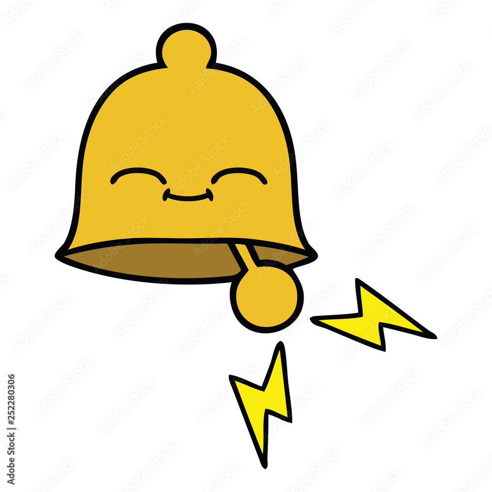 cute cartoon ringing bell cute cartoon ringing bell