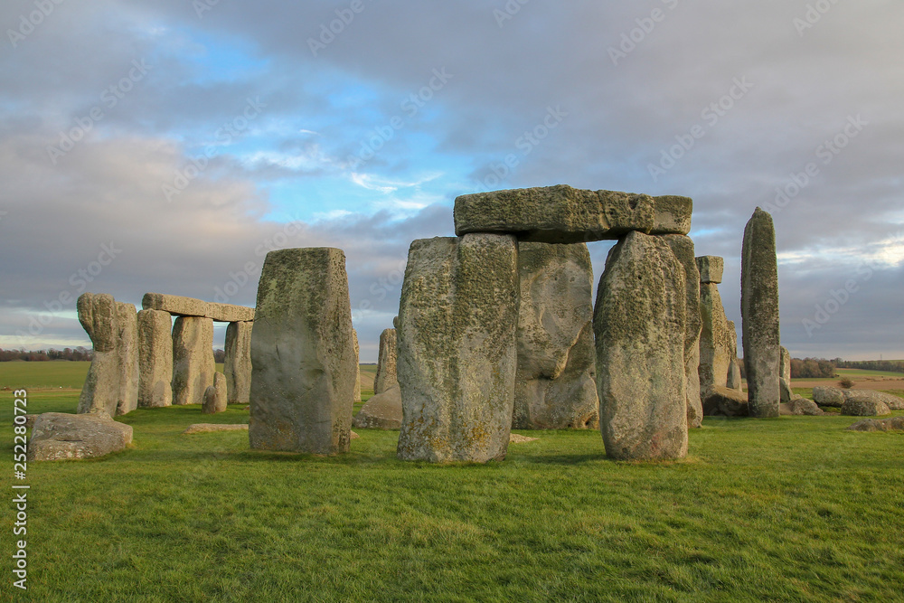 The stones of Stonehenge, a prehistoric monument in Wiltshire, England. UNESCO World Heritage Sites