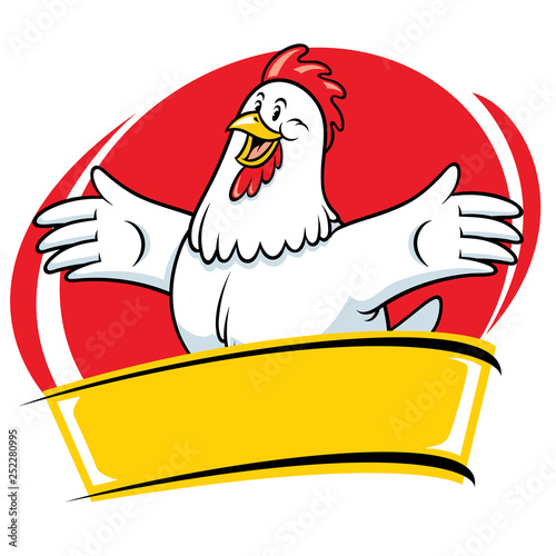 chicken cartoon mascot style character