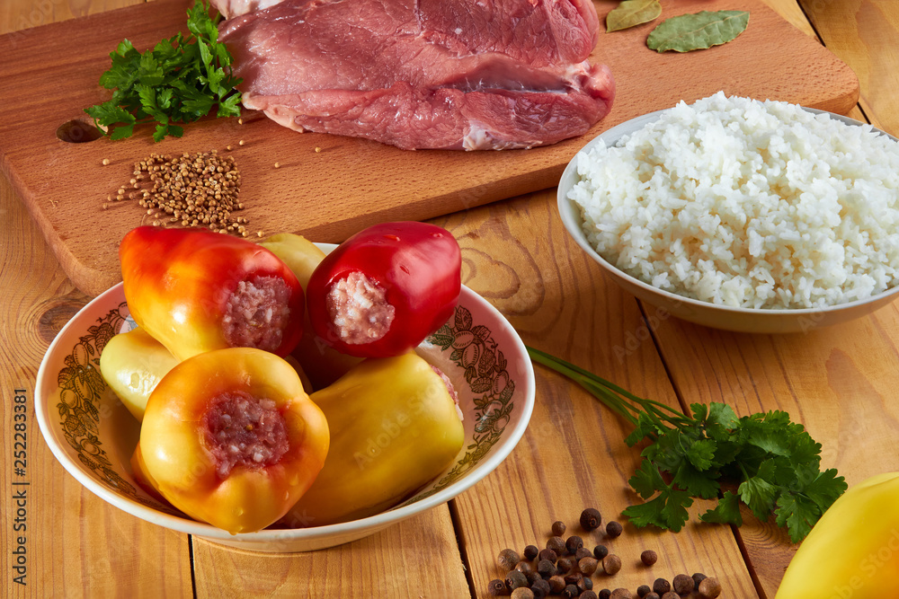 Meat dish for men stuffed peppers - rice with meat and spices it's a supply of energy for the whole day. Meat dish for men stuffed peppers - rice with meat and spices it's a supply of energy for the whole day.