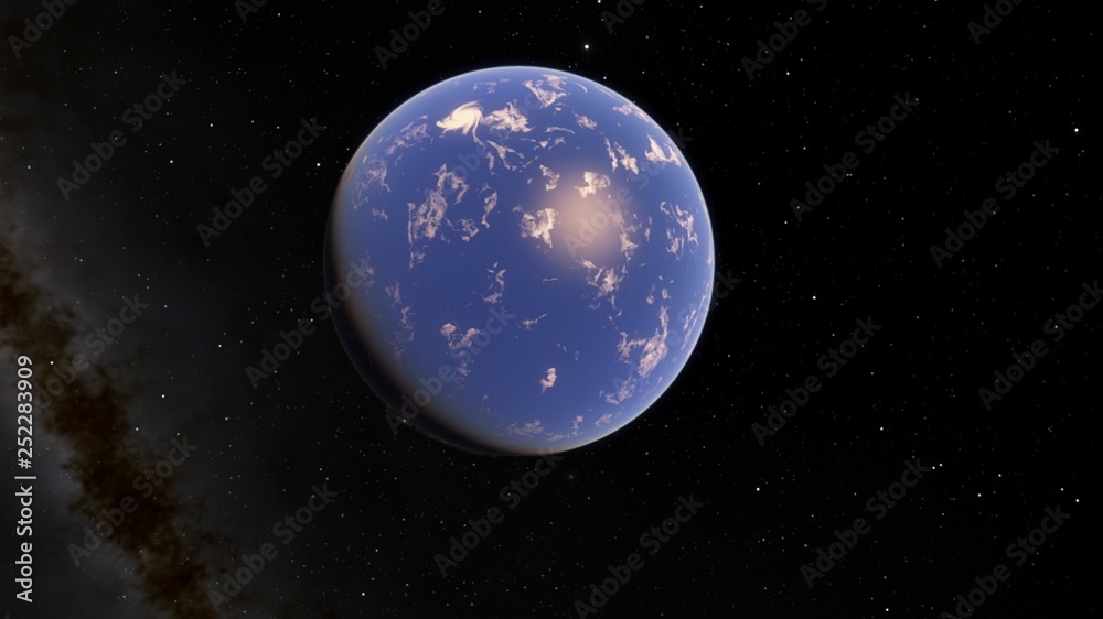 Obraz premium Exoplanet 3D illustration Second Earth (Elements of this image furnished by NASA)