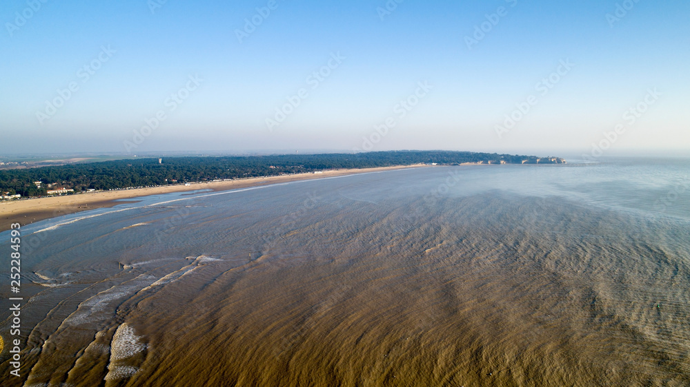 Aerial view of Saint Georges de Didonne beach and Suzac point