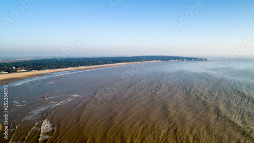 Aerial view of Saint Georges de Didonne beach and Suzac point