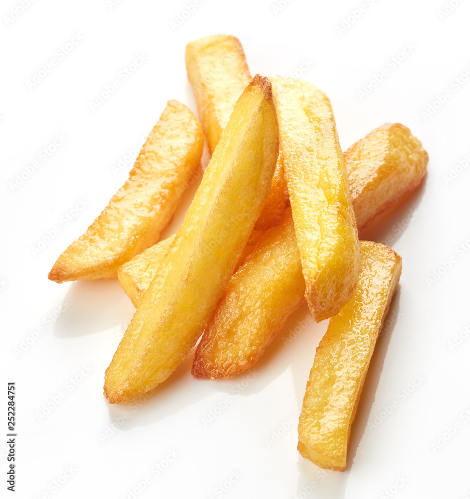 French fries isolated on white background French fries isolated on white background