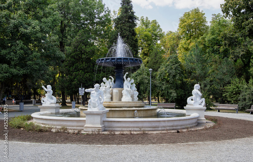 Fountain in Central Park, in Cluj-Napoca.