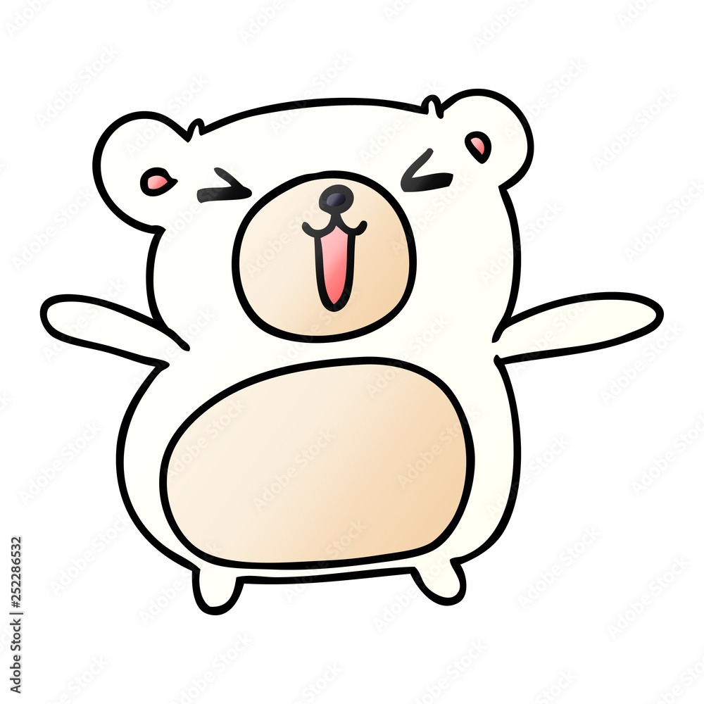 gradient cartoon kawaii cute teddy bear gradient cartoon kawaii cute teddy bear