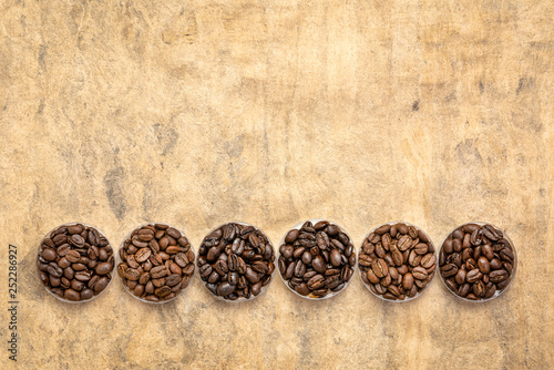 variety of coffee beans from different parts of the world