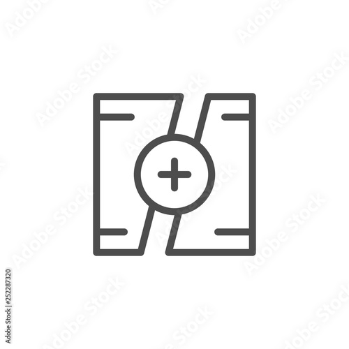Video montage line icon
