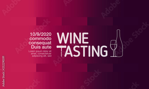 Design for wine events, parties, celebrations or presentations. Background wine colors, gradients and colored stripes. Elegant template with room for text. Vector illustration