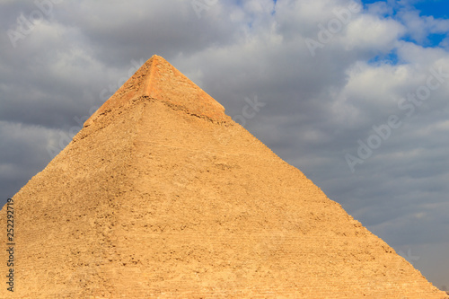 Pyramid of Khafre or of Chephren is the second-tallest and second-largest of the Ancient Egyptian Pyramids of Giza