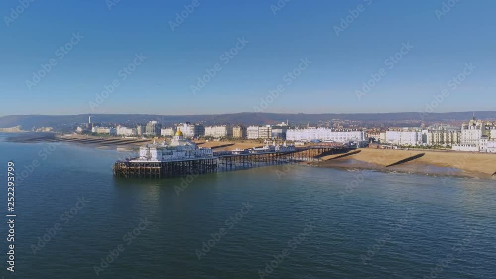 The town of Eastbourne and its famous pier from above The town of Eastbourne and its famous pier from above