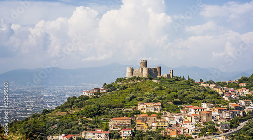 Ancient castle near Naples. Tourist target when traveling in Campania photo