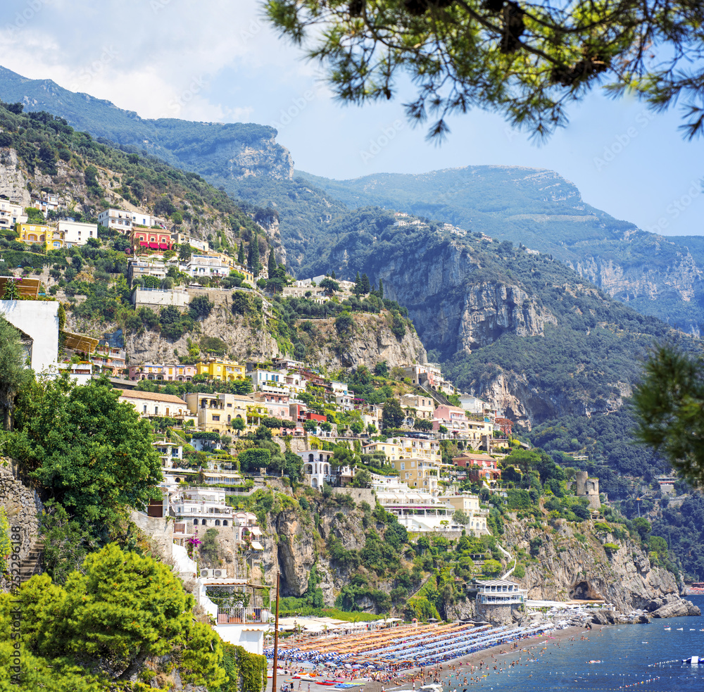 Positano, Amalfi Coast, Campania, Sorrento, Italy.