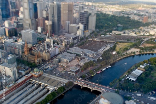 Federation Square seen from Eureka Tower