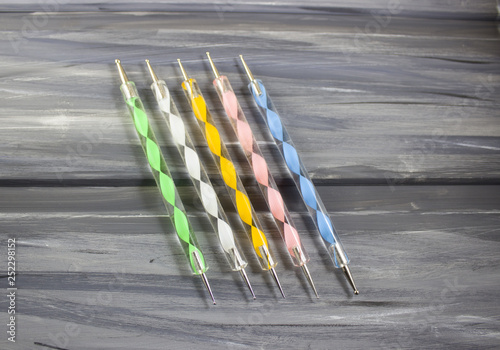 Nail Dotting Tools for Nail Art..Materials for manicure and pedicure. Dots..