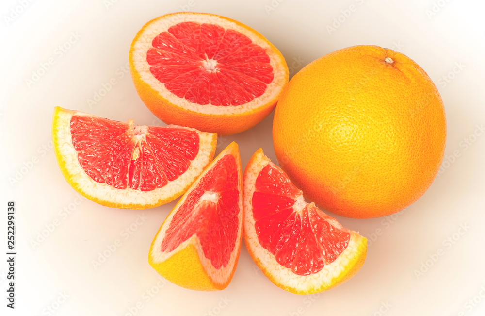 grapefruit cutout on white grapefruit cutout on white