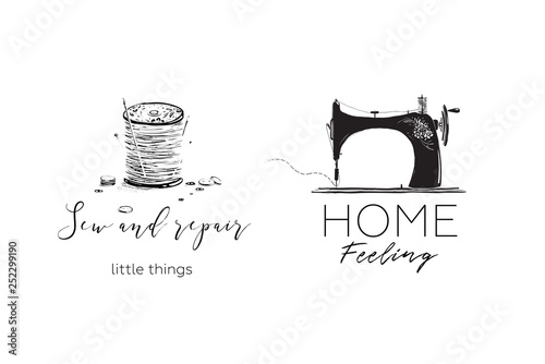 Sewing Machine Hobby Logotype
