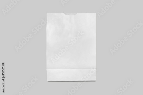 Blank Paper Bag Mock up isolated on white background.3D rendering. © sabir