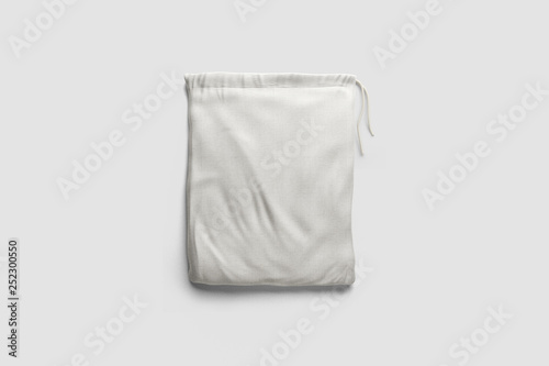 Tote bag canvas fabric cloth shopping sack mockup blank template isolated on white background (clipping path).High resolution photo.