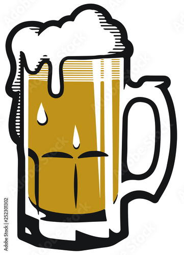 Beer Stein mug foam frosty