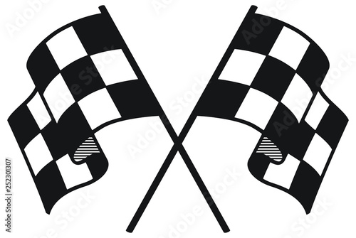 Checkered Flag racing finish line