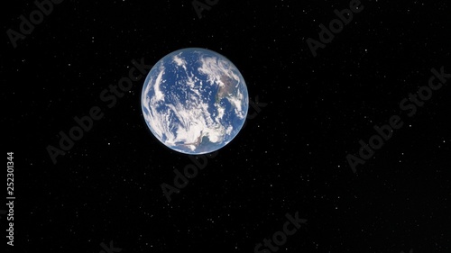 Planet Earth from space 3D illustration orbital view, our planet from the orbit, world, ocean, atmosphere, land, clouds, globe (Elements of this image furnished by NASA) © Инна Архипова